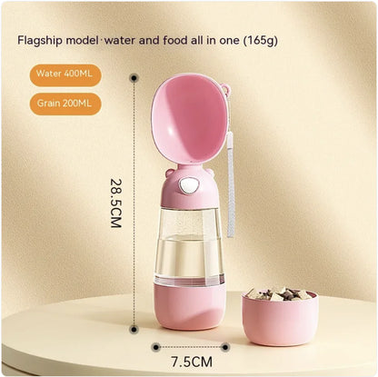Portable Pet Water Bottle & Feeder for Pets, Travel Water Dispenser and Bowl