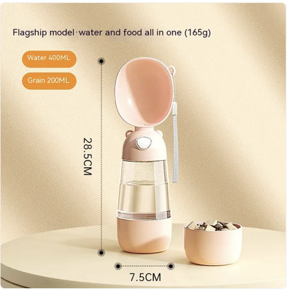 Portable Pet Water Bottle & Feeder for Pets, Travel Water Dispenser and Bowl